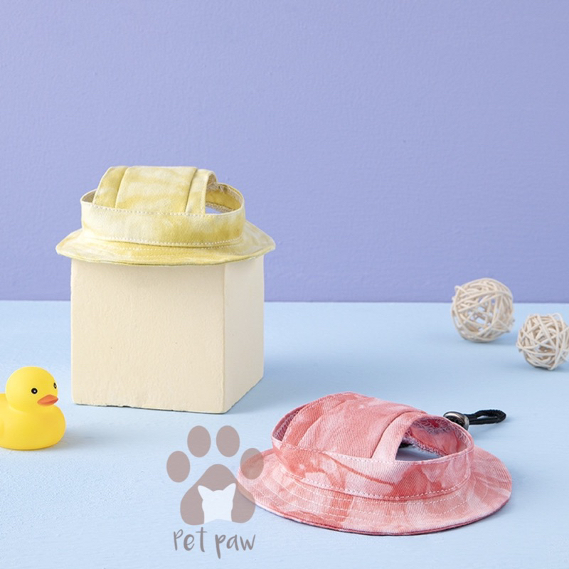 Lovemiauw Topi Anjing Kucing Aksesoris Hewan Premium Import Beach Hat Topi Pantai Beach Cap
