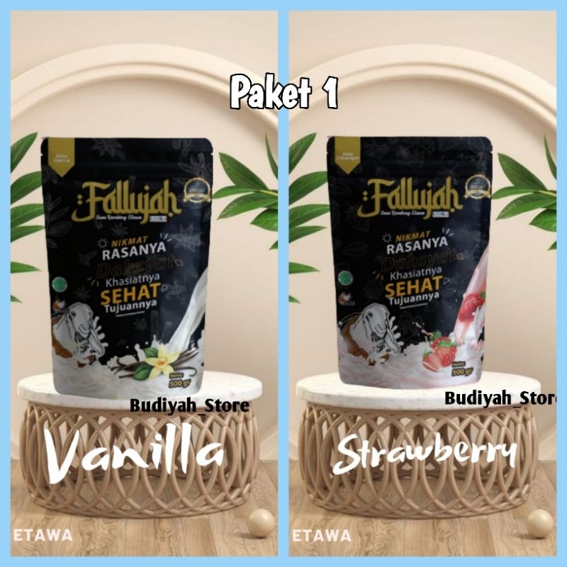 

Susu Kambing Etawa Bubuk Fallujah Paket 1 mix Varian Rasa