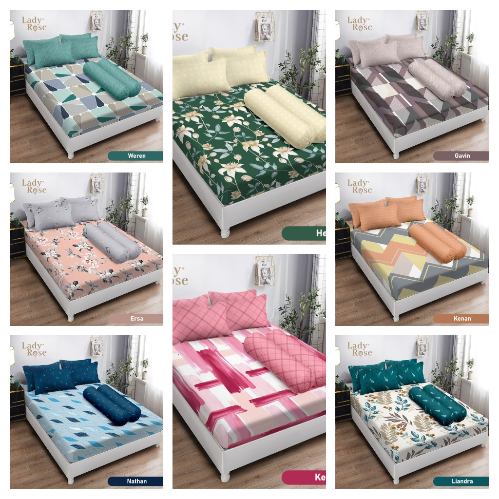 U SPREI LADY ROSE KING / LADY ROSE 180x200 FLAT MOTIF / SPREI LADYROSE KING / LADY ROSE SPREI 180 TERMURAH