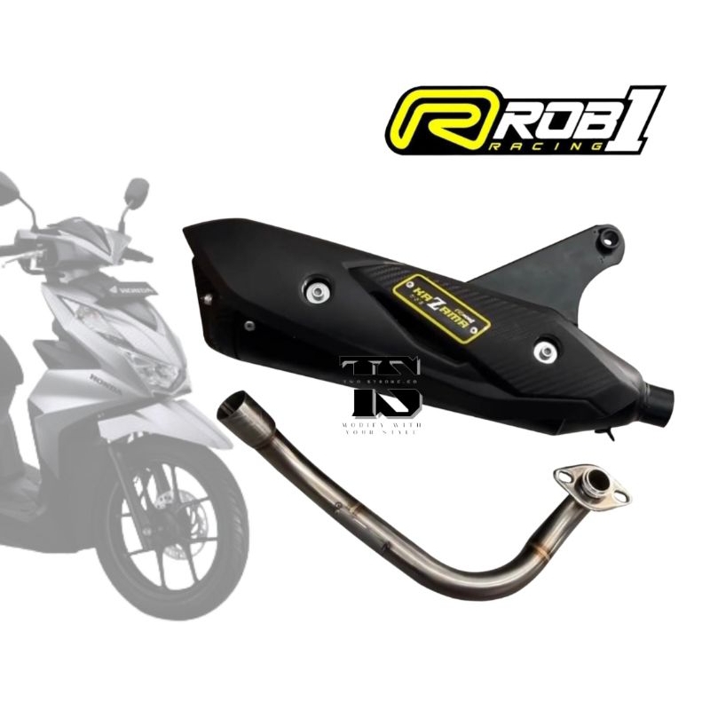 Knalpot Rob 1 Kazama Beat Scoopy Fi Carbu Original Rob1 Beat Kazama Original