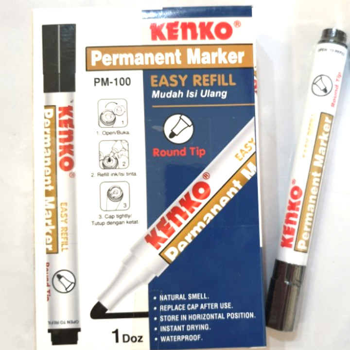 

Spidol Permanen / Permanent Marker Kenko PM-100 - Hitam