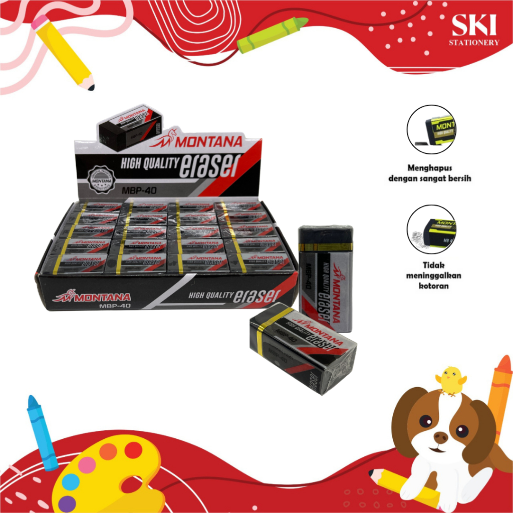 

Penghapus Pensil / Eraser / Stip Hitam Murah MBP-40 Montana