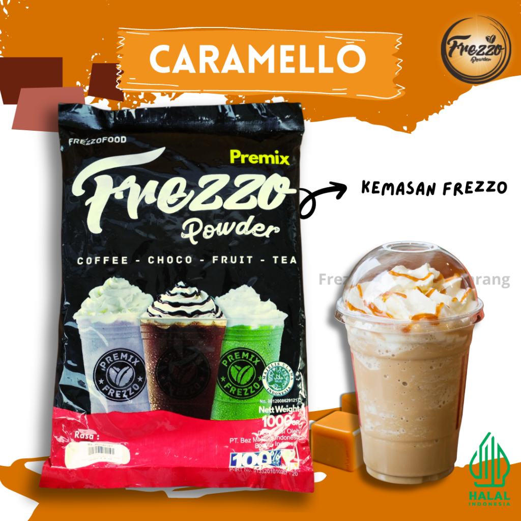 

Bubuk Minuman Frezzo Rasa Caramello / Coffe Caramel Kemasan 1 kg