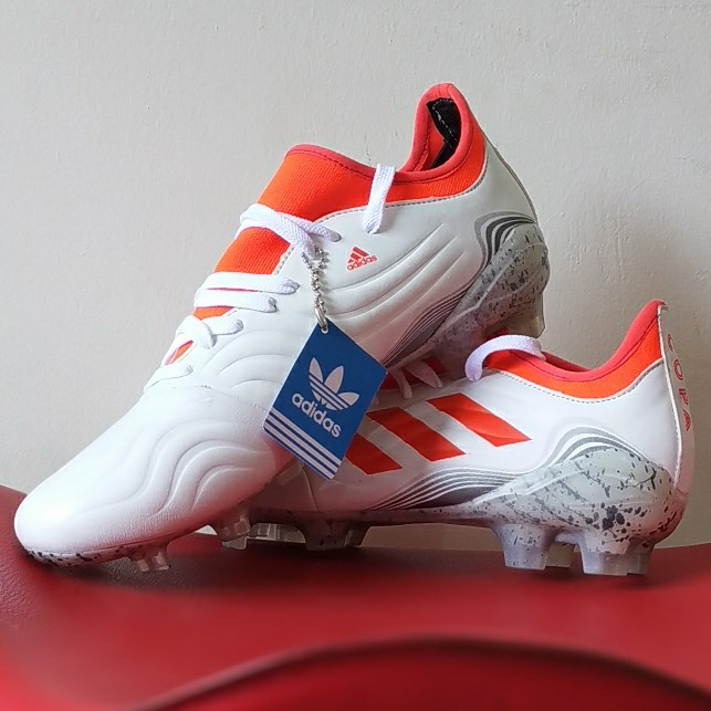 Sepatu Bola Adidas Copa 19.1 White Solar Red