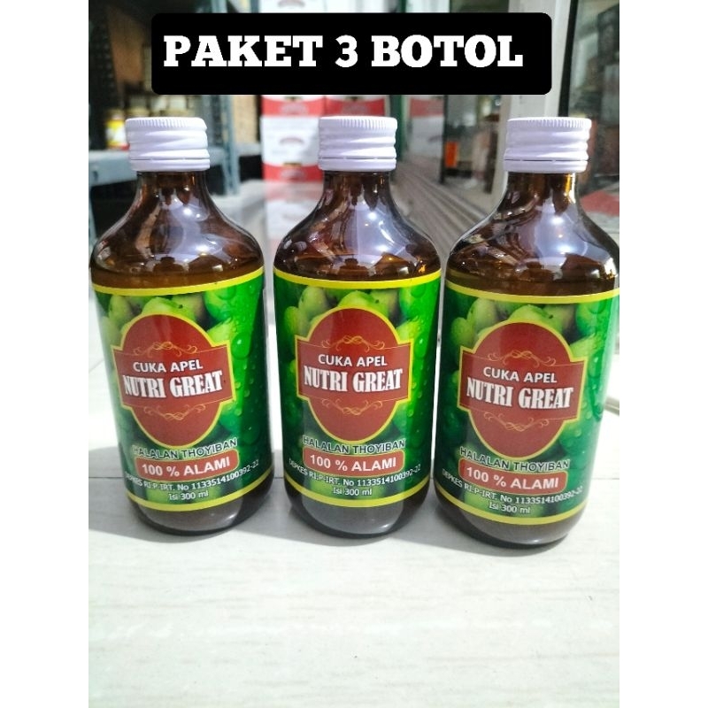 

cuka apel nutri great paket 3 botol