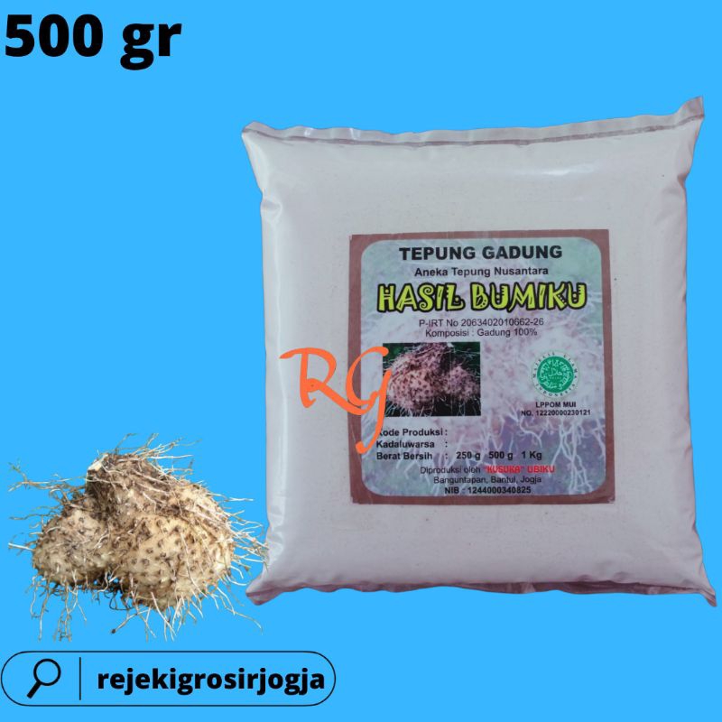 

Tepung GADUNG Organik kemasan 500 GRAM / Tepung SIKAPA Organik kemasan 500 GRAM