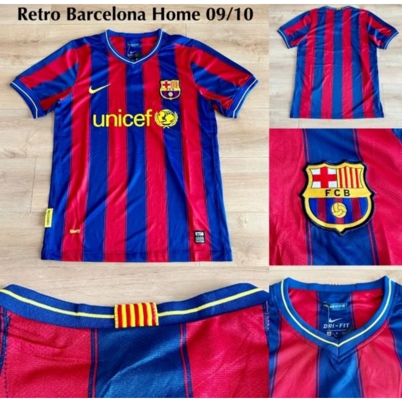 Jersey Kaos Baju Sepak Bola Retro Klasik Classic Jadul Lawas Barca Barcelona Home Away 3rd Messi Ini