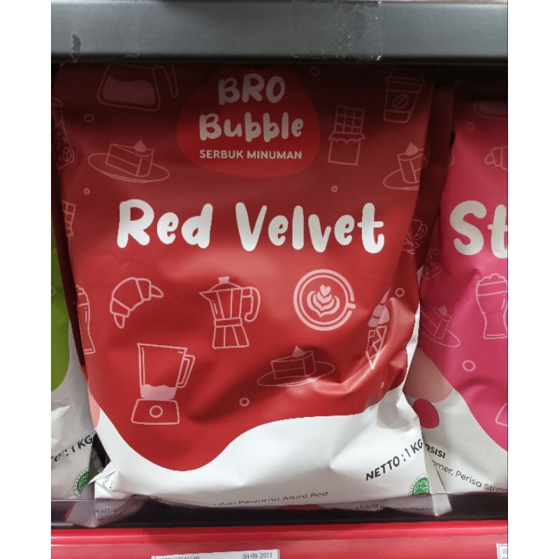 

Bubuk Minuman Bro Bubble Rasa Red Velvet 1kg