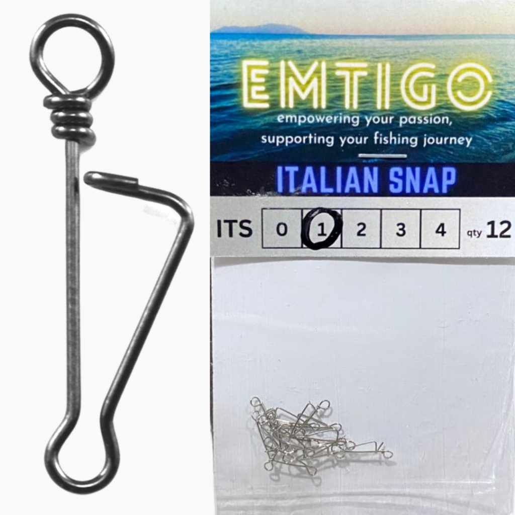 Peniti Pelampung Pancing Italian Snap Emtigo Size 0 - 3