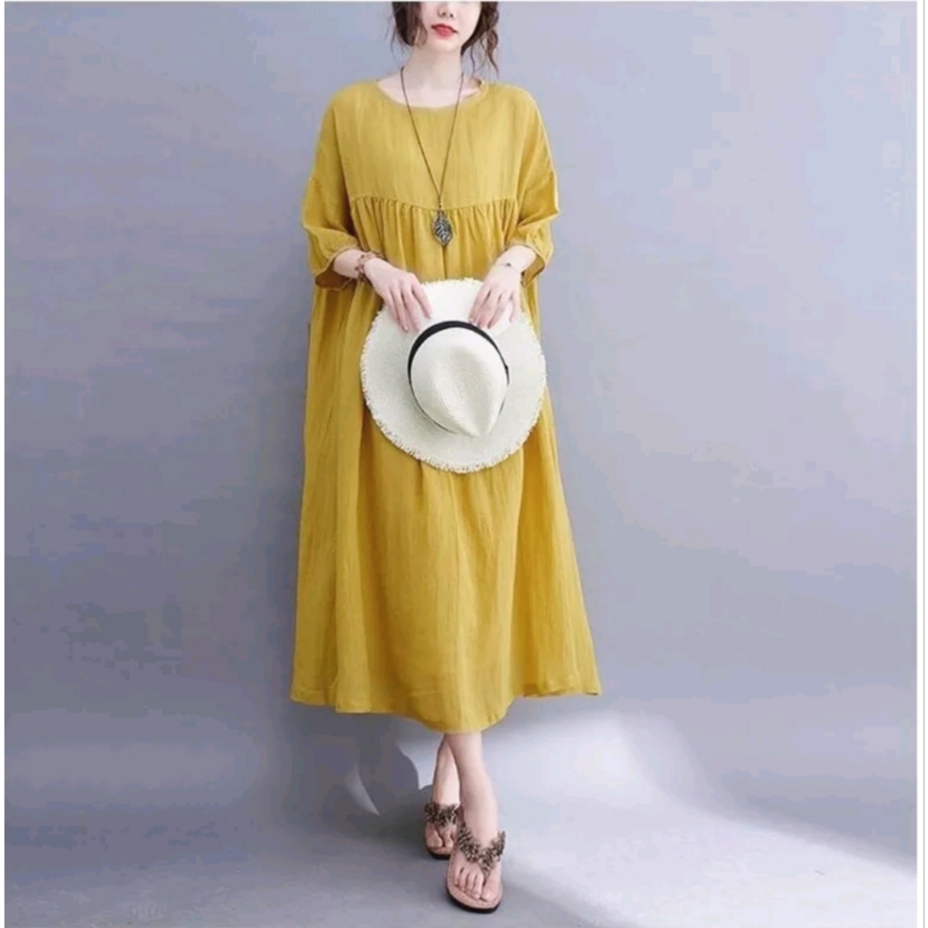 Midi Dress Crinkle Premium LD 120 Davhia Midi Dress Jumbo