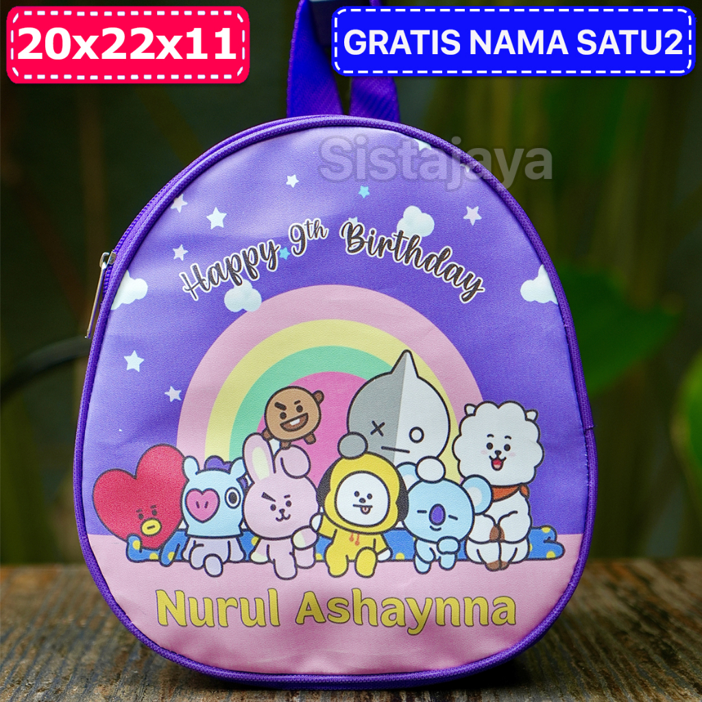 Tas Ransel Telur Souvenir Custom BT21