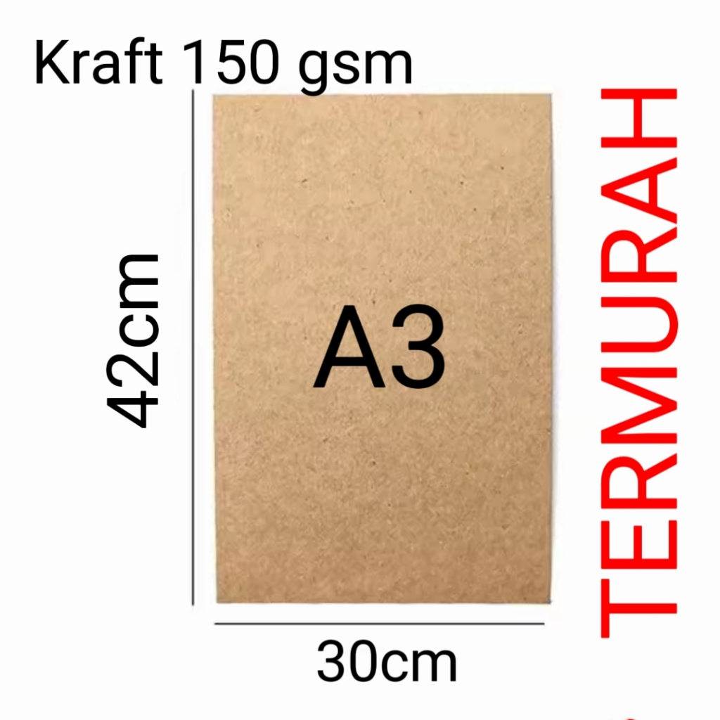 

kertas samson craft tebal kraft liner 150 gsm A3 isi 50 lembar