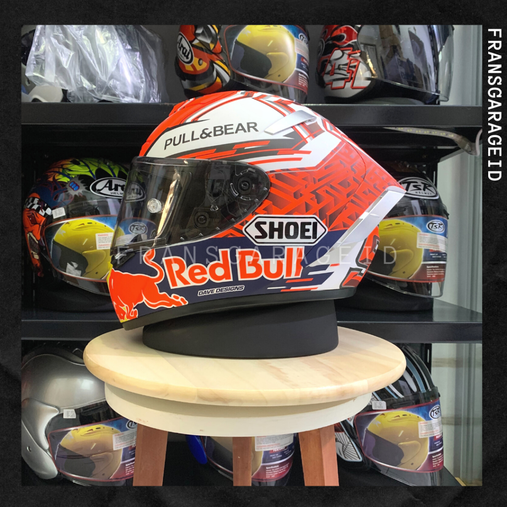 HELM SHOEI X14 PULL BEAR REDBULL CLONE FULLFACE