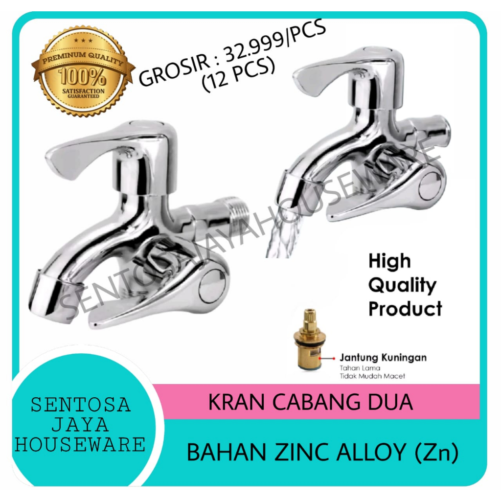 KRAN CABANG / KRAN DOUBLE / KRAN AIR CABANG DUA SHOWER / KRAN AIR DUA