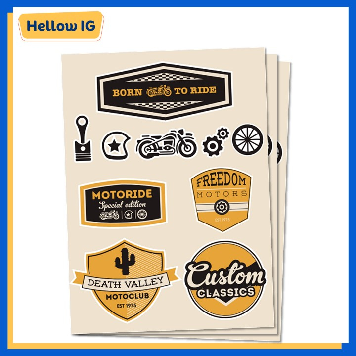 

Sticker Stiker Born To Ride Motor Lucu Aesthetic Tahan Air Waterproof