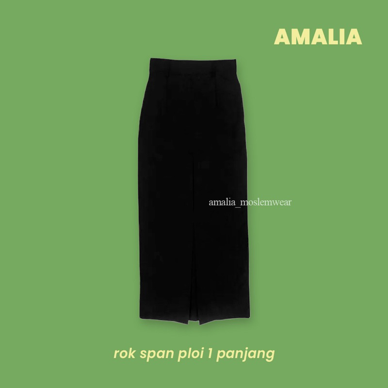 Rok Span Hitam Belah Belakang (Seragam Sekolah Amalia)