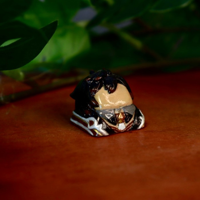 Zhongli keycap genshin artisan keycaps archon geo liyue god morax