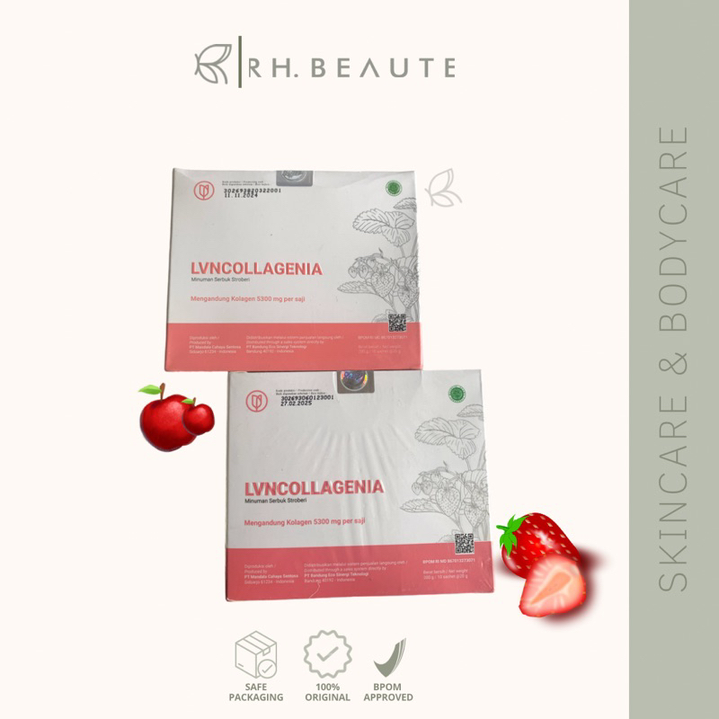 LVNCOLLAGENIA Minuman Serbuk Stroberi Original 100%