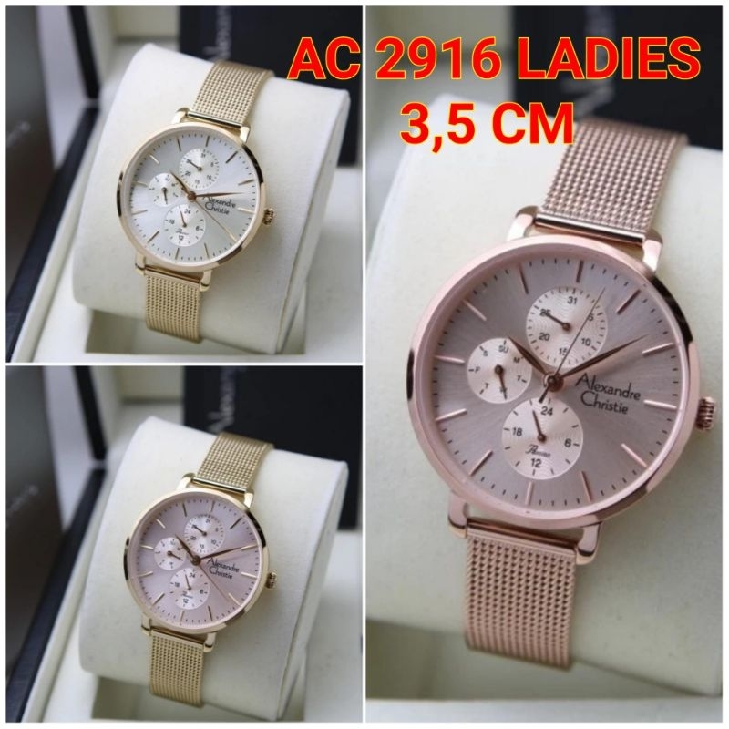 JAM TANGAN WANITA ALEXANDER CRISTIE ORIGINAL AC2916 PASIR GARANSI/ALEXANDRE CHRISTIE CEWEK AC 2916