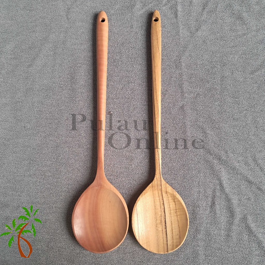 Spatula Kayu Bulat panjang 35 cm - Sutil kayu bulat