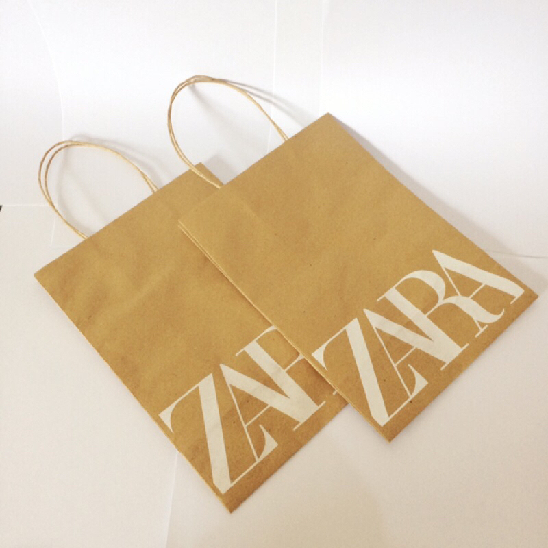 

Paperbag Coklat Zara Ukuran 18x12x22