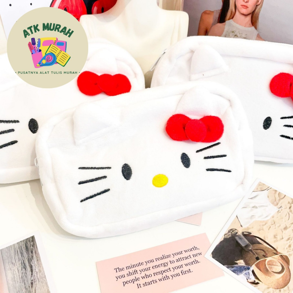 

kotak pensil hello kitty besar uk 20 x 12 cm termurah lucu imut kado unik alat-alat sekolah aesthetic korea original