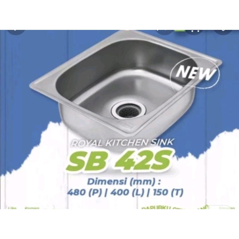 BAK CUCI PIRING ROYAL SB 42 1 LUBANG