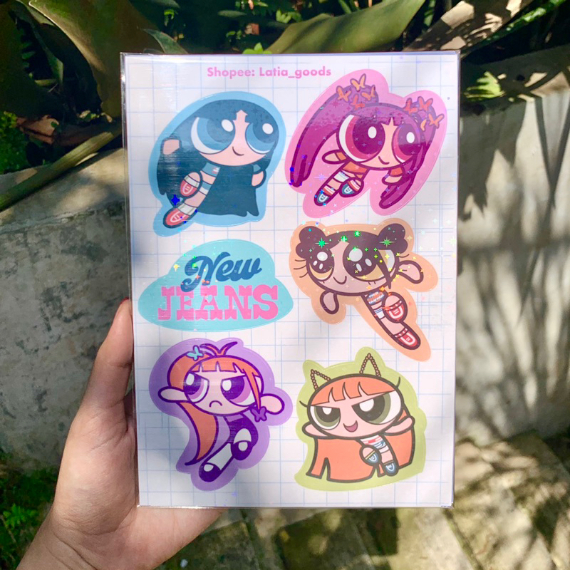 

NewJeans Powerpuff Girl Vinyl Sticker Pack A5 Case Handphone & Laptop