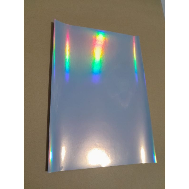 

eceran kertas stiker vinyl hologram/rainbow ukuran A4