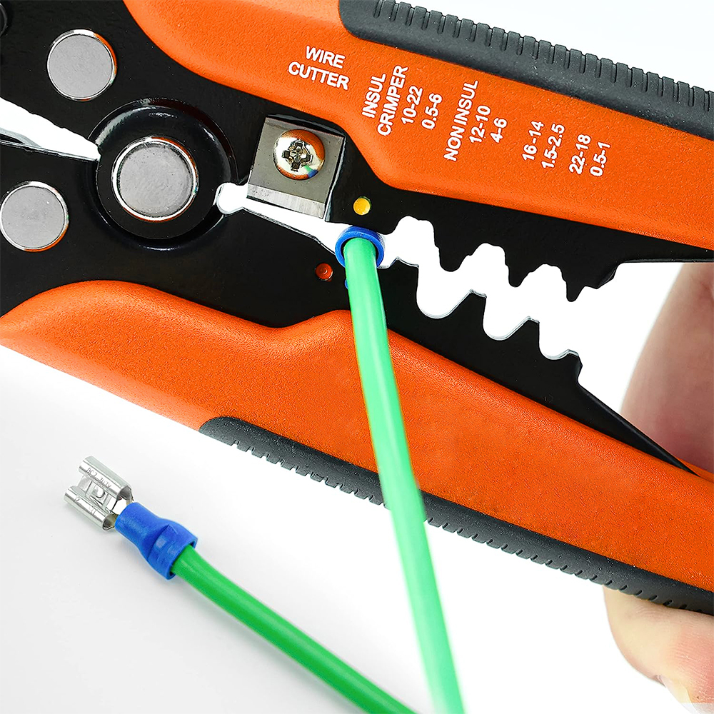 JLD Tang Crimping Tool 10-24 AWG (0.2~6.0mm²) Automatic Wire Stripper Crimper Wire Cuter Pliers Tang Krimping Tools Alat Pengupas Kawat