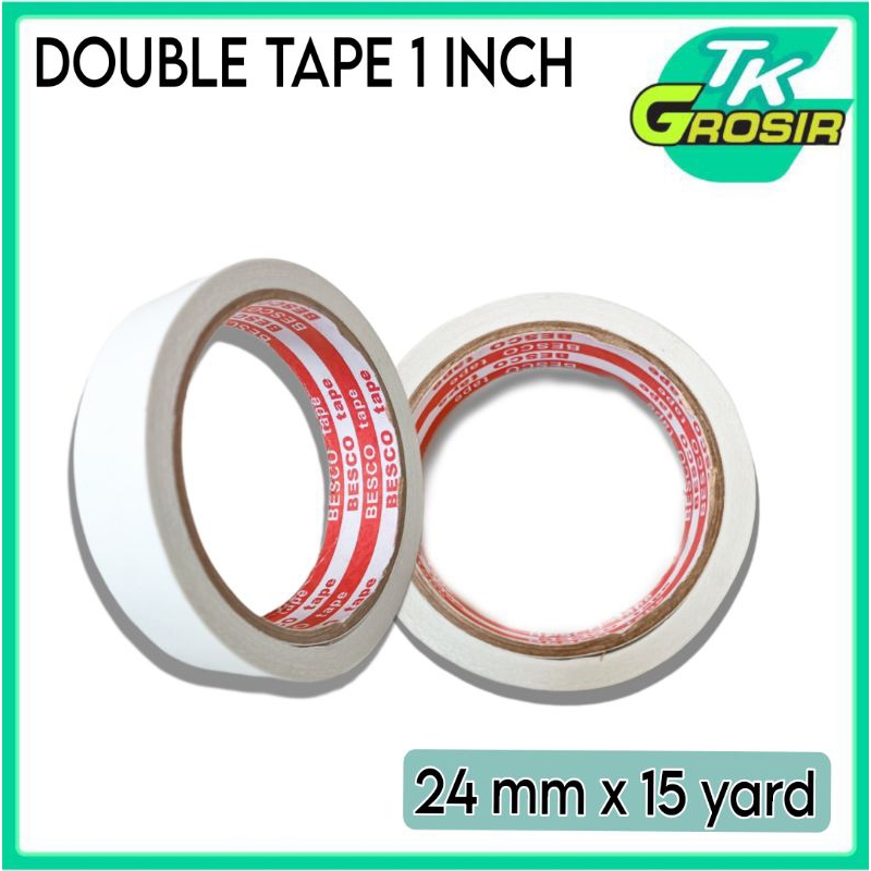 

Double Tape 1 Inch (24 MM x 15 YARD) /Double Tape Putih/Double Tape Murah