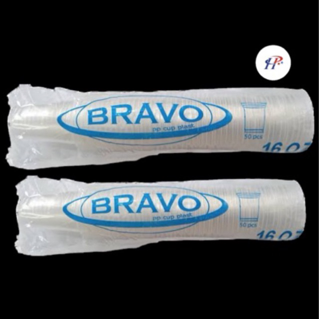 GELAS PLASTIK BRAVO 16OZ | GELAS PLASTIK 16OZ | GELAS PLASTIK ISI 50pcs