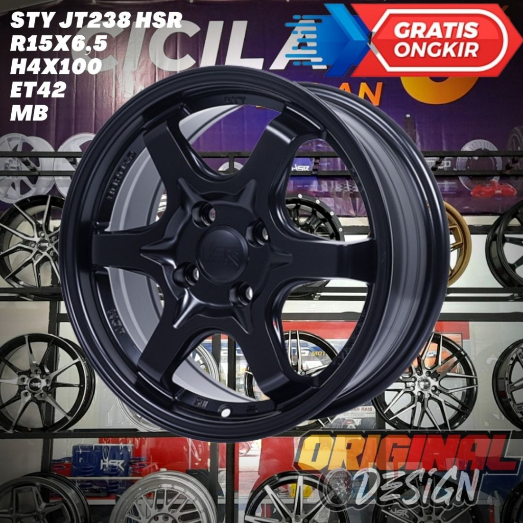 Velg Mobil TE37 Ring 15 HSR STY R15 Lebar 6,5 Agya March Mobilio Brio