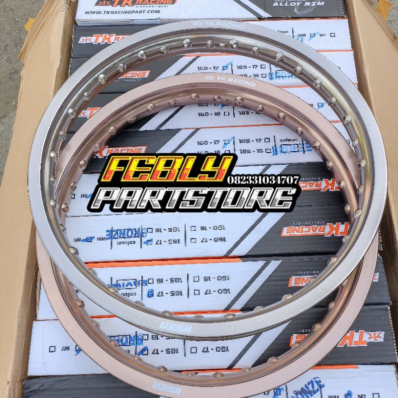 VELG TK RACING 160 185 RING 17 VELG TK RACING BROWNZ ORIGINAL VELG TK RACING BRIGHT 185 - 17  160 - 