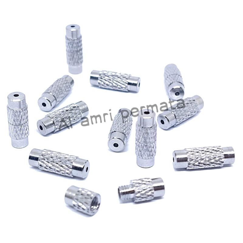 pengait gelang / pengait kalung / kait ulir stainless model putar / ulir perlusin