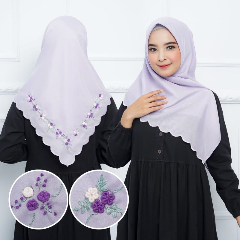 HIJAB SEGIEMPAT SULAM PARIS  PREMIUM