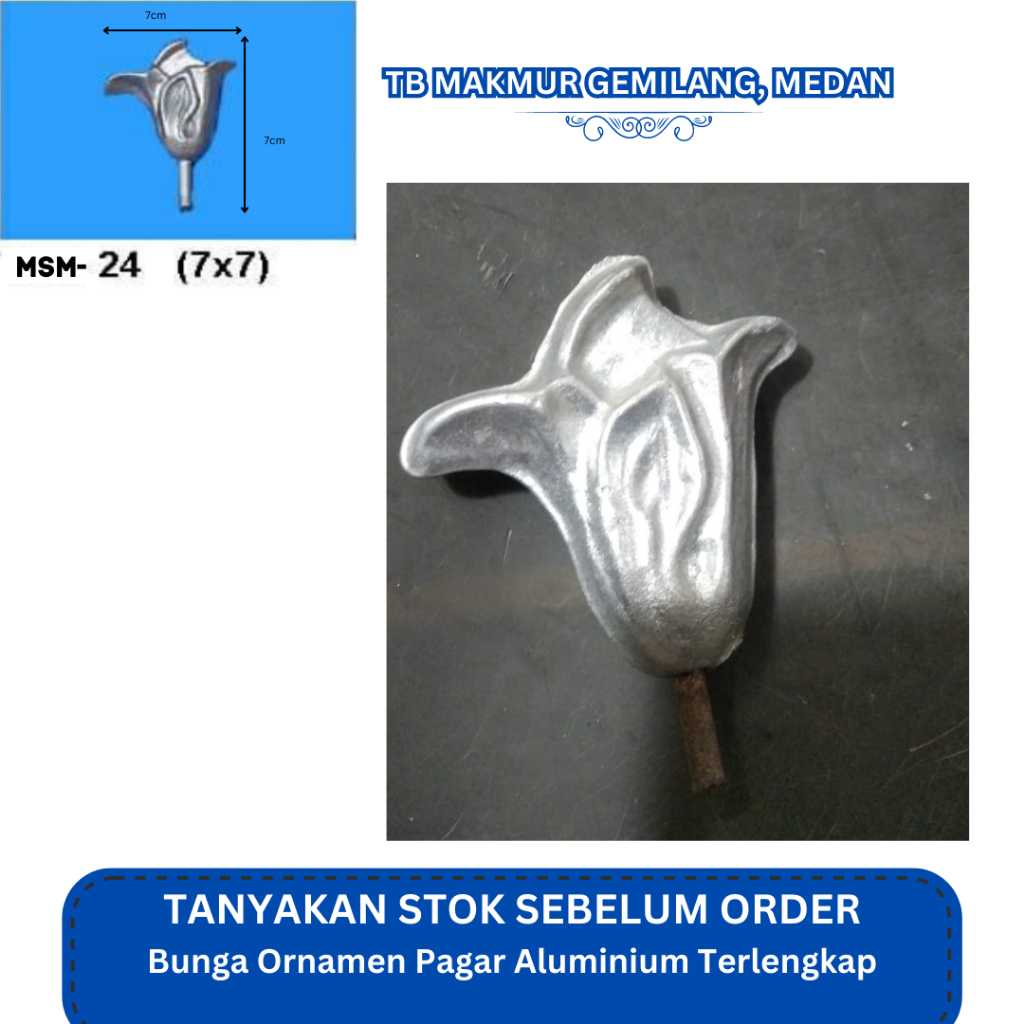 Ornamen/Bunga Pagar Aluminium 24