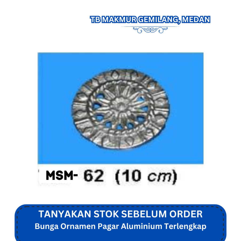 Ornamen/Bunga Pagar Aluminium 62