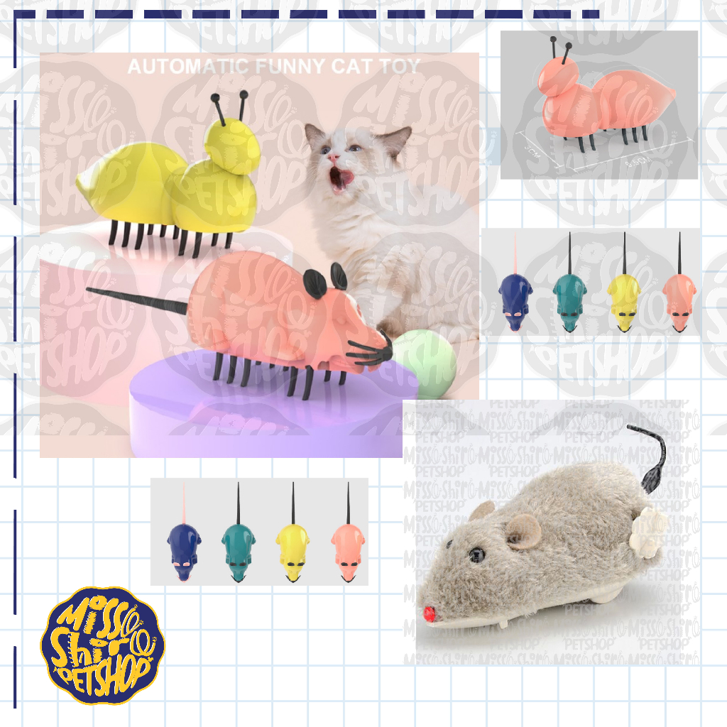 MAINAN KUCING BENTUK TIKUS BERGERAK / TIKUS MEKANIK