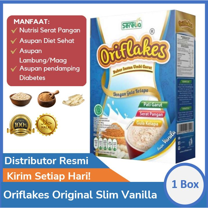 

Oriflakes Slim Diet Vanilla Oriflakes Sereal Umbi Garut 350gr