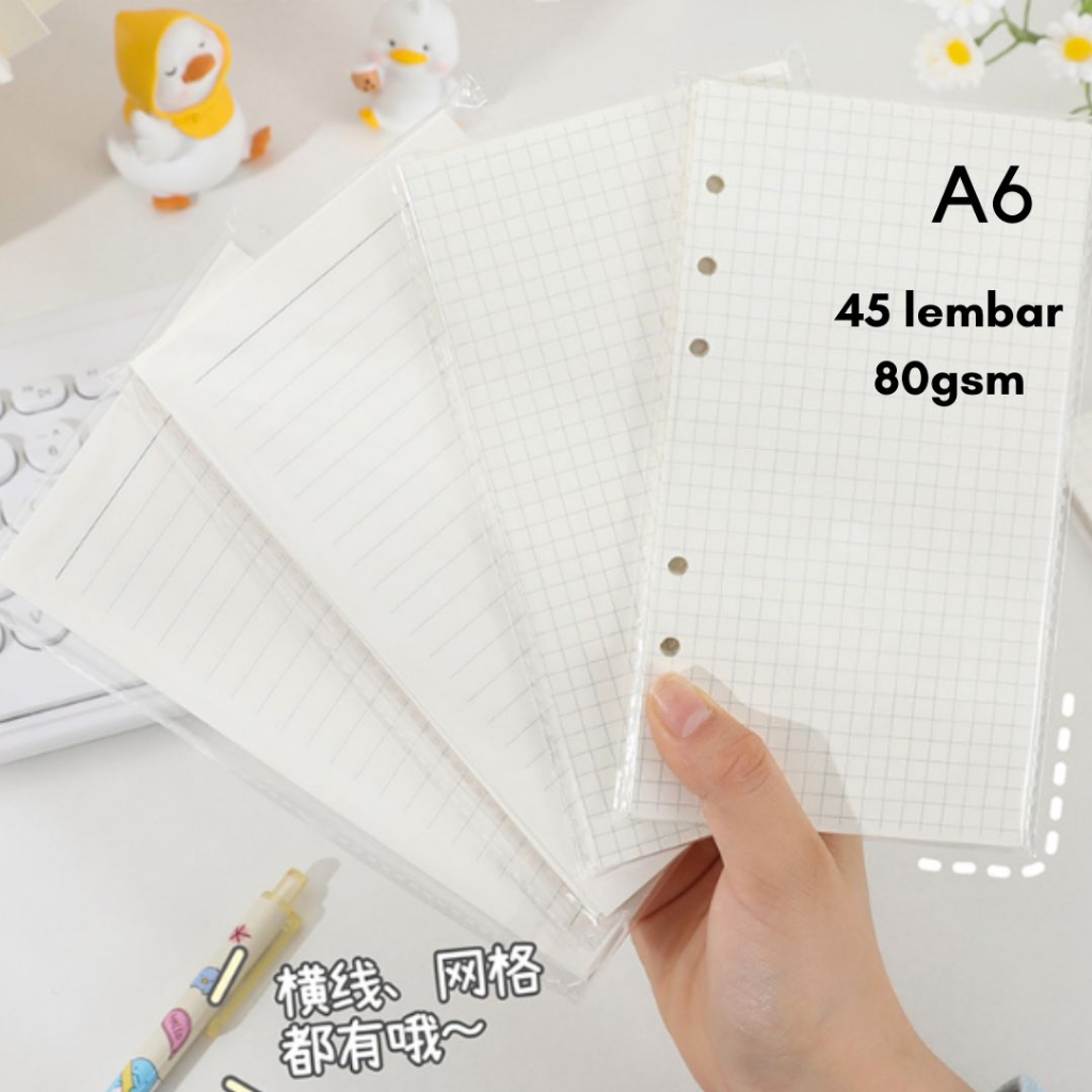 

Loose Leaf / Kertas Binder / Isi Binder Note A6