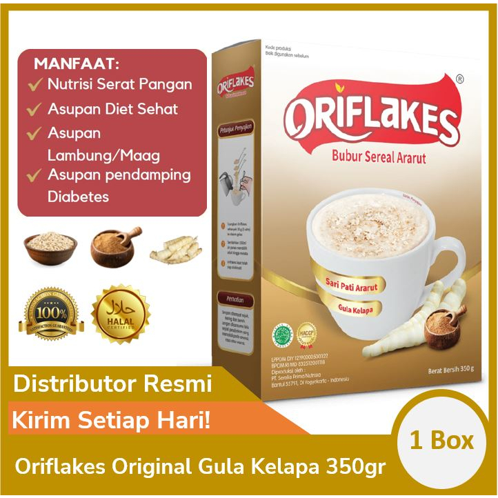 

Oriflakes Original Gula Kelapa Sereal Anti Gerd Maag Lambung 350 gr