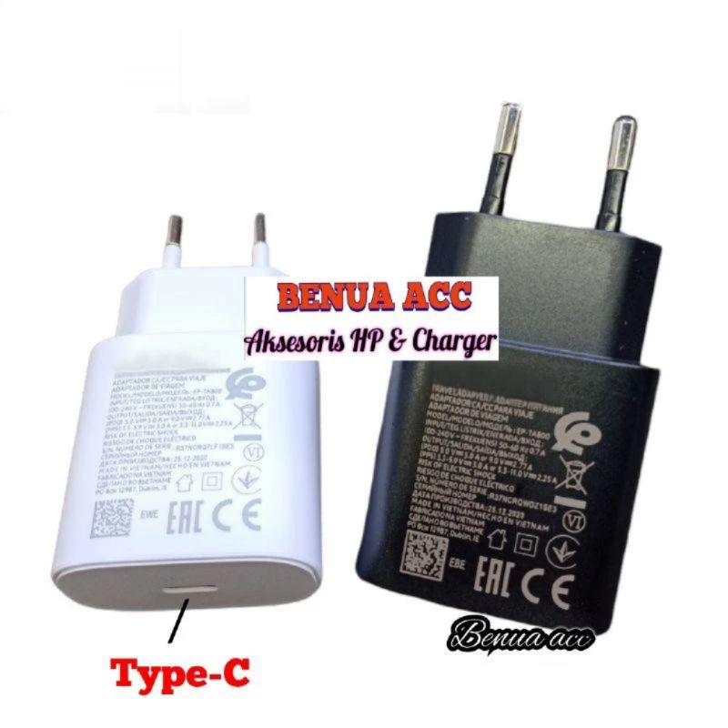 Adapter Samsung A15 A25 A52 A52s A72 A70 A71 A80 Super Fast Charging 25W Type C