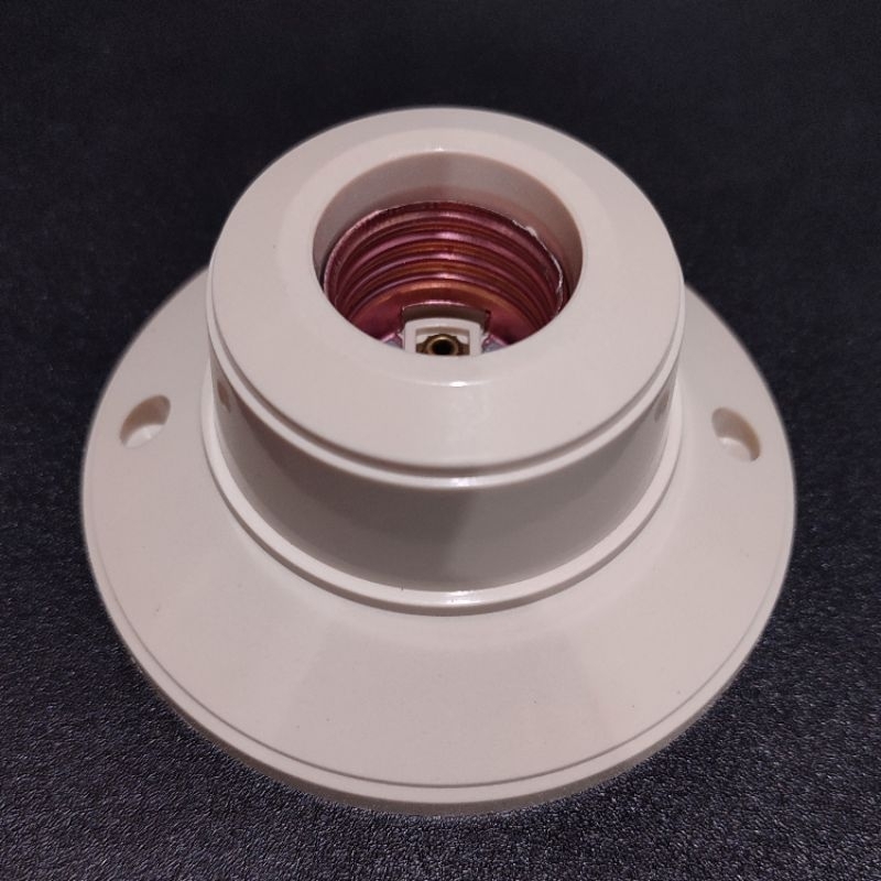 BROCO Fitting Plafon Bulat Cream 1212 Fiting Lampu Tempel e27
