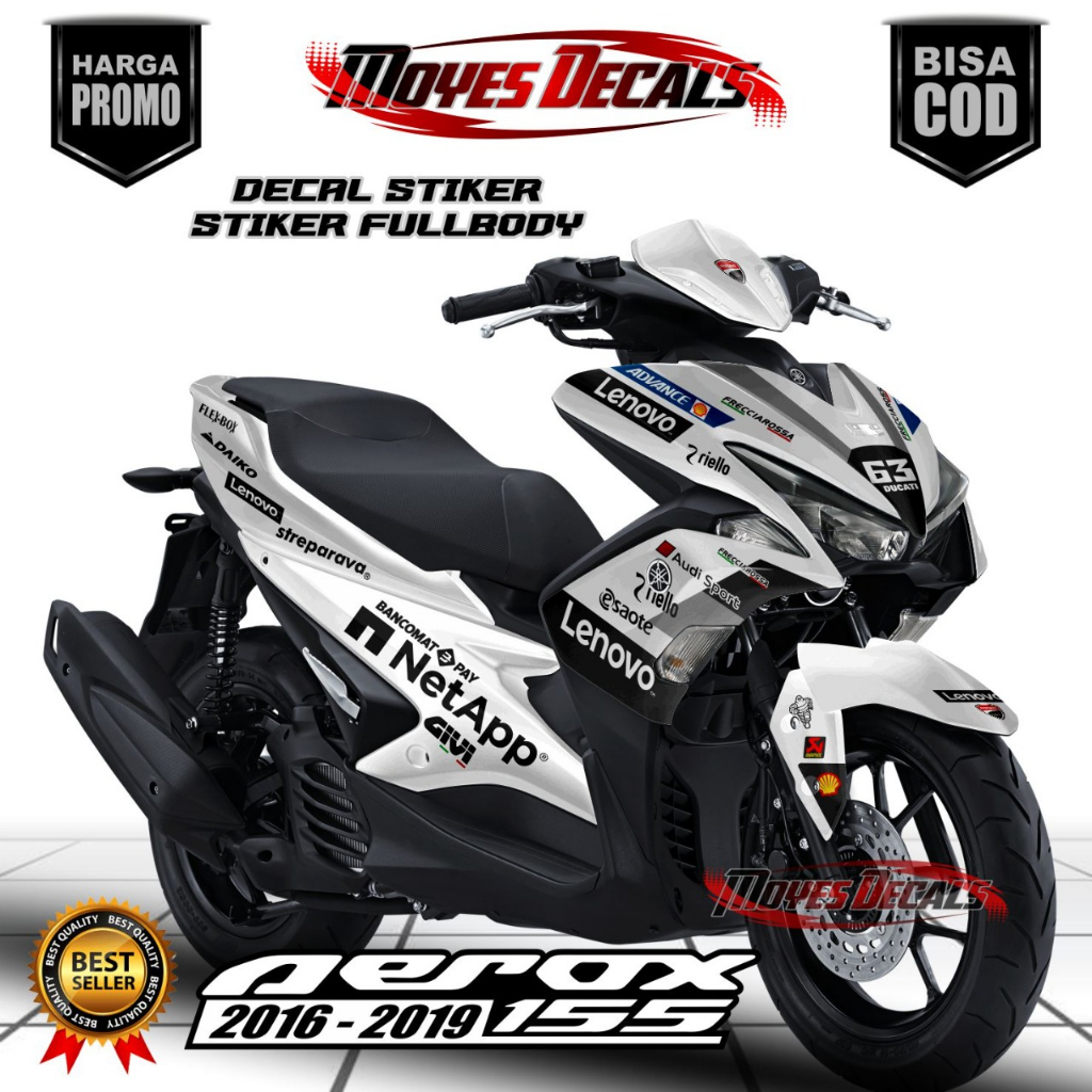Decal Aerox 155 Old Full Body - Stiker Motor Aerox 155 Old Full Body - Decal Hologram Aerox 155 Old 