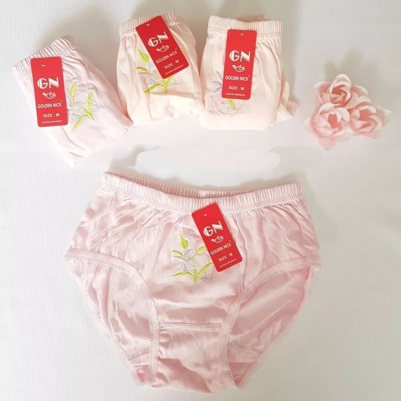 GOLDEN NICK CD WANITA DEWASA BORDIR Motif Bunga / CD GN 3 PCS - 6 PCS