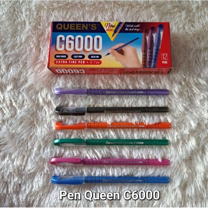 

(12pcs)Balpoint/Pulpen/Bulpen Faster Queen's Extra Fine C6000(P904)
