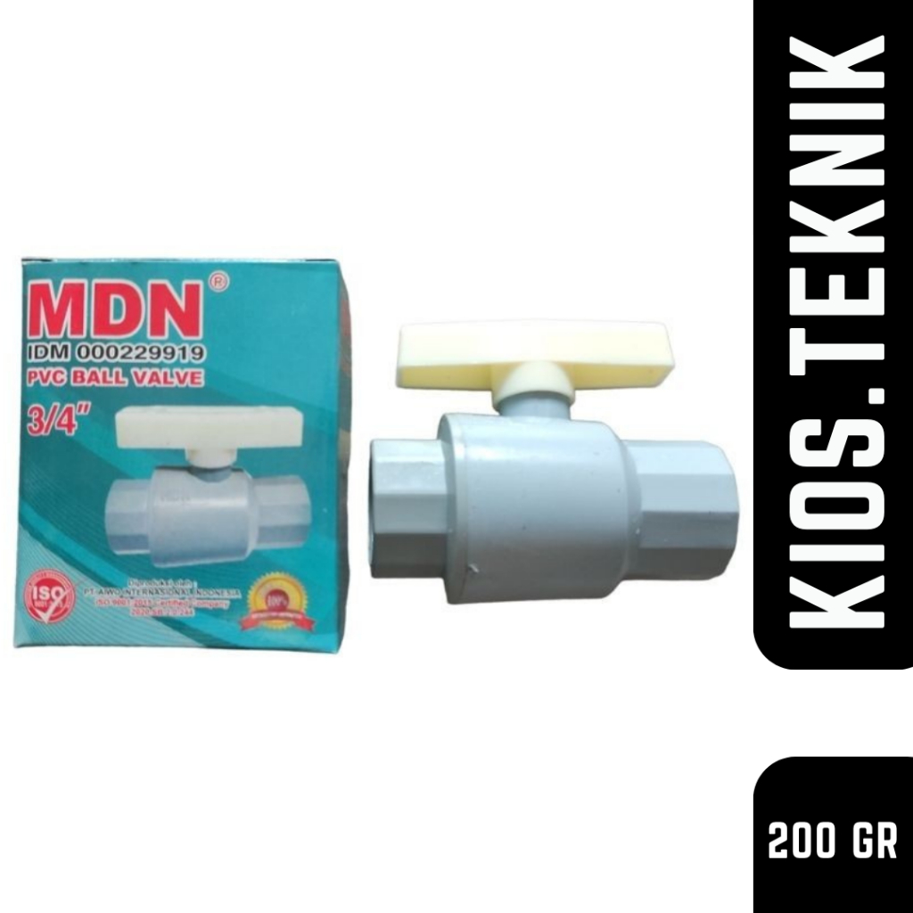 Ballvalve Ball Valve PVC 3/4" / Stop Kran Air 3/4 inch MDN