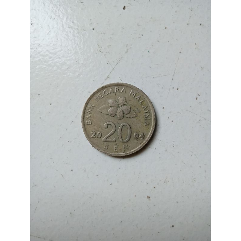 Uang Koin Kuno Malaysia 20 sen