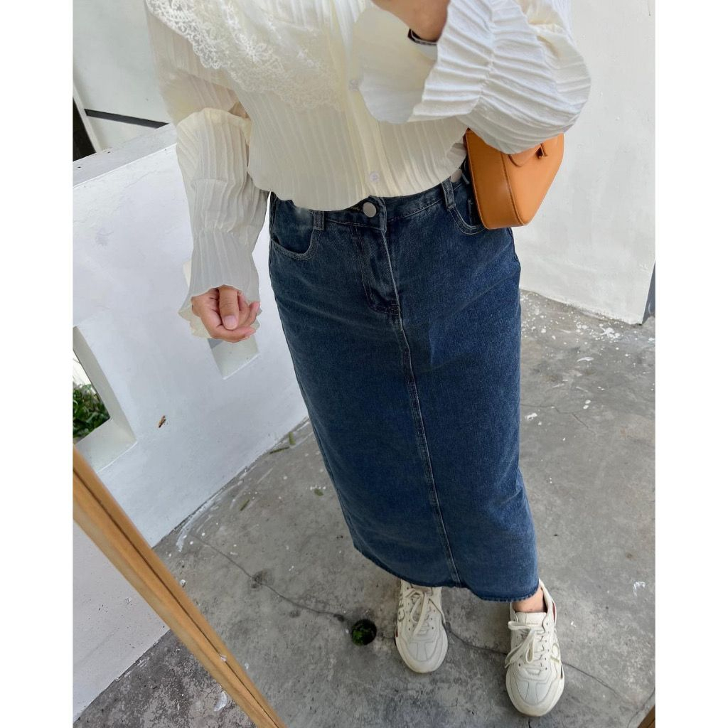 Tifani Skirt Rok Jeans Premium Theana Rok Span Jeans